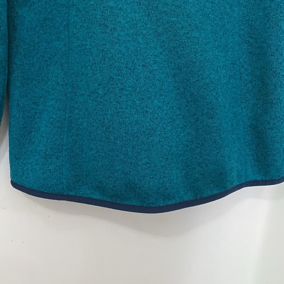 L.L.Bean Sweater Fleece Jacket Sz S REG Heather Teal - Picture 4 of 10